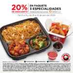 En Panda Express 20% de descuento en paquetes de 3 especialidades al pedir por Didi Food