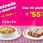 Promoción El Portón Reapertura: 20 platillos a $55 c/u