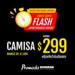 Promoción Súper Venta Flash Promoda: Camisa o vestido marca Mango de $1,099 a $299