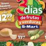 Ofertas S-Mart 3 días de frutas y verduras del 14 al 16 de julio