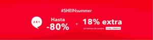 Shein Rebajas Summer 2020 de hasta 80% de descuento + envío gratis + cupón de descuento adicional