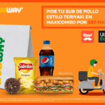 Nuevo Maxicombo Subway: Sub pollo teriyaki + Sabritas + Pepsi + galleta por $89