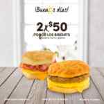 En Tim Hortons 2x$50 en todos los biscuits del 13 al 16 de julio