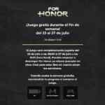 Videojuego For Honor Fin de Semana Gratis del 23 al 27 de julio 2020