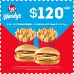 Cuponera Wendys del 28 de julio al 31 de agosto 2020