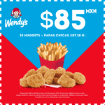 Cuponera Wendys del 28 de julio al 31 de agosto 2020