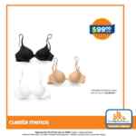 Ofertas en ropa Chedraui: Playeras desde $59.90, brassieres desde $79.90 y más