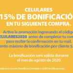 Código Walmart de 15% de bonificación en la compra de celulares