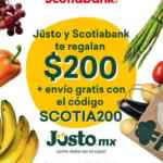 Cupón Jüsto $200 de descuento + envío gratis en supermercado pagando con Scotiabank
