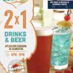 2x1 en cervezas y tragos los Jueves en Hooters de 6pm a 9pm