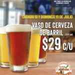 En Hooters cerveza de barril a $29 hoy domingo