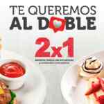 2x1 en 15 platillos del menú de Vips a cualquier hora del día por reapertura