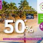 Promo Volaris de hasta 50% de descuento en vuelos nacionales e internacionales