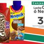 3x2 en leche Carlos V y Nesquik con cupón de 7-Eleven