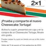 Cupón 7-Eleven 2x1 en cheesecake Tortuga