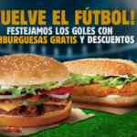 2x1, hamburguesa Gratis y más en la promo Burger King Vuelve el Futbol
