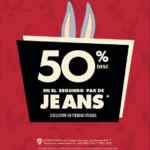 Segundo a mitad de precio en jeans en tiendas C&A