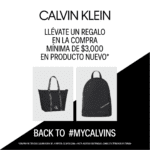 En Calvin Klein llévate mochila o bolsa de regalo en compras desde $3,000