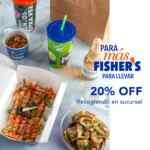 En Fisher's obtén 20% de descuento en pedidos recogiendo en sucursal