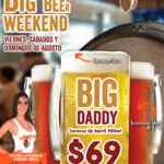 Big Beer Weekend de Hooters: cerveza de barril Big Daddy 900 ml a $69