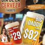 Promoción Hooters Día de la Cerveza: Vaso a sólo $29 y Big Daddy de 900ml desde $79 hoy 7 de agosto