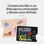 Promo Apple de AirPods Gratis en la compra de una computadora para estudiantes