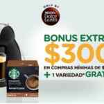 En Nescafé Dolce Gusto $300 de descuento + caja de cápsulas por $59