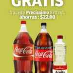 En Soriana aceite GRATIS en la compra de 2 Coca-Colas de 3 litros