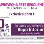 Cupón Suburbia de 30% de descuento adicional en ropa interior