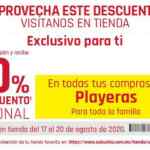 Cupón Suburbia de 20% de descuento adicional en todas las playeras