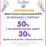 Promoción Tecno Blinds 30 Aniversario: Hasta 50% de descuento en persianas y cortinas y más
