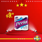 Papel higiénico Perla 4 rollos a sólo $9.99 en Waldos