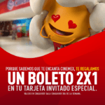 Cinemex 2x1 en boletos con tarjeta Invitado Especial Payback