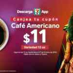 Cupón 7-Eleven de café americano mediano por $11 pesos