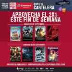 2x1 en Auto Cinema Cinemex Open Air Arena CDMX los fines de semana