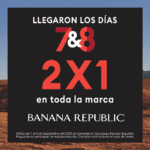 2x1 en todo Banana Republic hoy 8 de septiembre