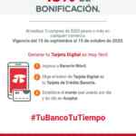 Promo Banorte de 15% de bonificación al hacer 3 compras con tarjeta digital