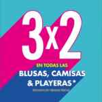 3x2 en todas las camisas, playeras y blusas en C&A