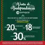 Venta de Independencia Cimaco: Hasta 30% de descuento ó hasta 20% + hasta 18 msi