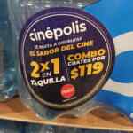 Cupón 2x1 Cinépolis en empaques de Coca-Cola y agua Ciel