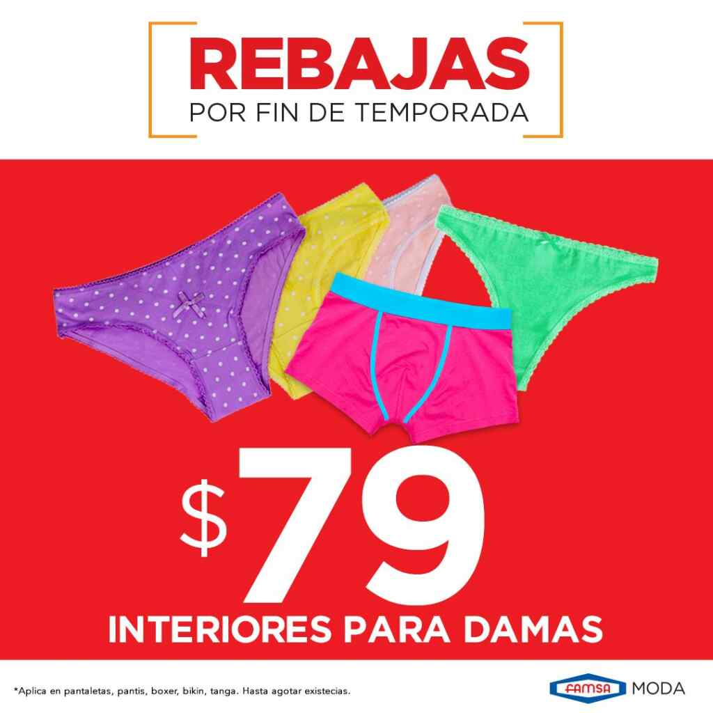 Rebajas de Temporada Famsa: Ropa interior desde $49 y zapatos desde $169