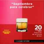 Promoción The Home Store Mes Patrio: 20% de descuento en artículos de bar