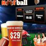 Promoción Hooters Monday Night Football: Cerveza de barril a $29 los lunes