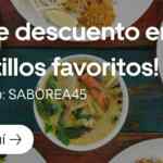 Código Uber Eats de 50% y 45% de descuento en restaurantes participantes
