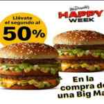 Ofertas McDonalds Happy Week del 21 al 27 de septiembre 2020