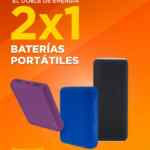 2x1 en baterías portátiles en Mobo
