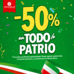 50% de descuento en toda la decoración de fiestas patrias en Modatelas