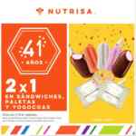 Nutrisa 2x1 en paletas, sandwiches y yogocoas hoy 23 de septiembre por su 41 Aniversario