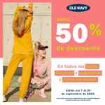 Promoción Old Navy: Hasta 50% de descuento en todos los jeans, playeras, sudaderas y pants de fleece