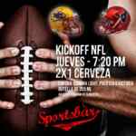 2x1 en cervezas en Outback sports bar por el regreso de la NFL